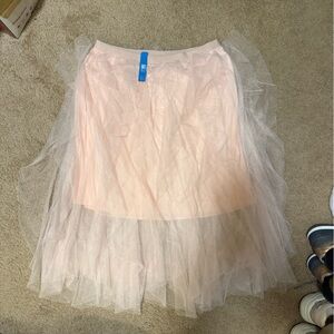 Cupshe Soft Pink Tulle A-Line Skirt